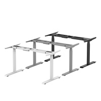 Nouvelle table de bureau réglable en hauteur à double moteur, colonne ronde standard, cadre métallique, vente directe usine