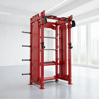 Rack de musculation compact avec rangement, rack à squats robuste, équipement de gym, barre de traction pour entraînement de force, support pour plaques de poids