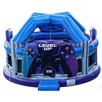 Château gonflable commercial hybride arc-en-ciel pour tout-petits, avec toboggan, pour filles, utilisation humide/sèche, château gonflable pour enfants, trampoline gonflable
