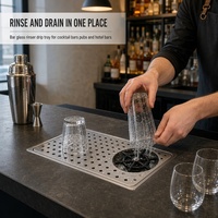 CUCINA Lave-tasses manuel haute pression, Rinser pour pichet à latte art, Plateau de récupération en acier inoxydable