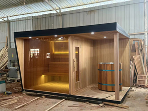 Nouvel Arrivage, Vente Chaude : Sauna à Granulés de Bois Grande Taille, Infrarouge et Électrique, avec Bain Froid et Réservoir d'Eau, Poêle Intégrée - Product Image 5