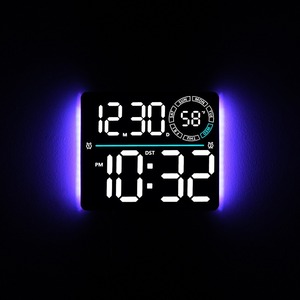 Orologio da Parete LED Multifunzione Huayang 6692 con Display Settimanale, Telecomando, Doppio Allarme, Timer, Luce Ambientale RGB, Decorazione per la Casa - Product Image 4