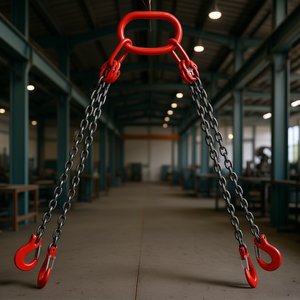 Eslinga de Cadena de Acero Aleado G80 de 5/16 Pulgadas, 5 Pies, 4 Ganchos de Agarre, Capacidad de 3 Toneladas, Longitud Fija, Extremo Triangular - Product Image 2