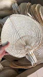 Party Wedding Favor Gifts Handmade Palm Leaf Bamboo Handheld <b>Fan</b> Natural Bamboo <b>Fans</b> Palm Leaf <b>Hand</b> <b>Fans</b> - Product Image 3