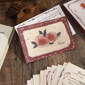 Cartolina Artistica con Rose, Disegnata a Mano, Biglietto d'Auguri di Alta Qualità per Compleanno, Regalo Romantico per la Festa degli Insegnanti, Decorazione - Product Image 4