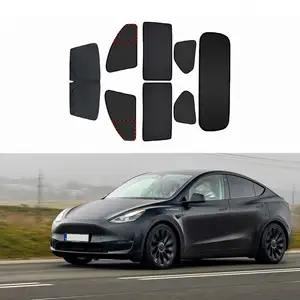 Parasol plegable para ventana delantera de coche, parasol para ventana lateral de coche, anti-uv, privacidad y logotipo personalizado para Tesla Modelo 3 Y