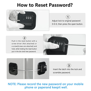 Serrature di Sicurezza per Bambini per Armadietti, Blocco Frigorifero in ABS e Acciaio Inossidabile, Facile Installazione Senza Chiavi, Lucchetto a Combinazione per Frigorifero - Product Image 4