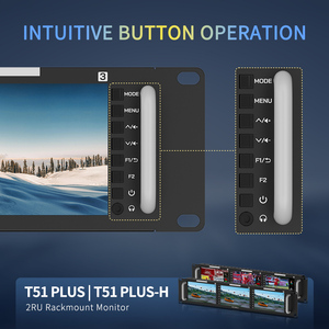 FEELWORLD T51 PLUS Moniteur à montage en rack de 5.5 <span class=keywords><strong>pouces</strong></span> Full HD 3G-SDI 4K HDMI Entrée AV Moniteur de diffusion Moniteur à montage en rack avec HDMI - Product Image 4