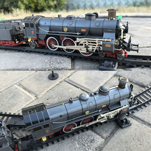 รถไฟของเล่นตัวถังโลหะ ชุดรถไฟของเล่นแบบกำหนดเอง รถไฟของเล่นไฟฟ้าพร้อมควัน รถไฟของเล่นไฟฟ้าสำหรับเด็ก รถไฟของเล่นขนาดเล็ก - Product Image 5