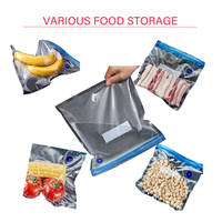 Sac de stockage alimentaire sous vide réutilisable avec valve et port de pompe, étanche à l'air pour une longue fraîcheur