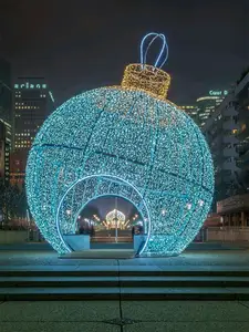 מותאם אישית LED כדור חג המולד תאורת חוץ אורות חגיגיים מסיבת חג המולד קישוט חתונה קניוני מרובעים