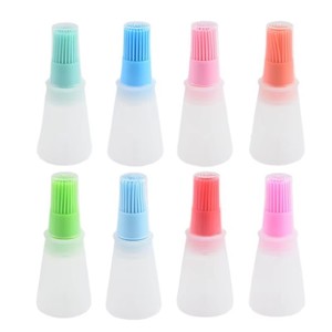 High-Temperature Resistant Food-Grade Silicone Long Handle Plastic Oil <b>Brush</b> <b>Bottle</b> for Baking and BBQ - Product Image 5