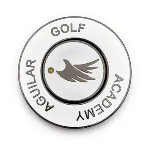 Round Shape Folk Art Enamel Magnetic Custom Golf Ball Marker Metal Personalized Logo Golf Ball Marker