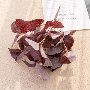 Fleur artificielle CallaFloral en forme de feuille de magnolia rouge à 6 têtes, décoration de mariage et de maison, style INS - Product Image 3