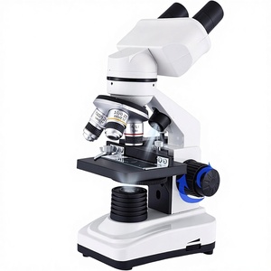Microscopio Binoculare OOZSTAR con Ingrandimento 40X-2500X, Oculari WF25x, Illuminazione LED Doppia per Adulti, Scuole, Case, Laboratori ed Educazione - Product Image 1