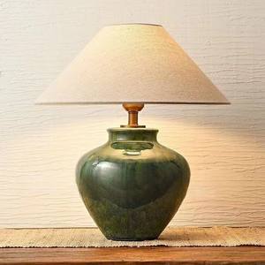 Lampe de table en céramique moderne à LED, style Wabi Sabi, lampe de chevet de luxe pour chambre à coucher, lampe de lecture rétro, décoration intérieure - Product Image 5