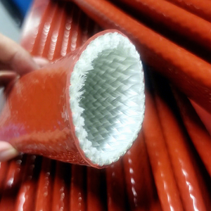 Manchon en fibre de verre recouvert de caoutchouc silicone résistant au feu pour câbles - Product Image 1