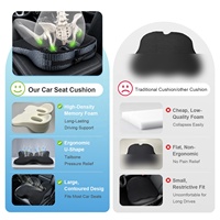 Coussin Orthopédique en Mousse à Mémoire de Forme pour Chaise de Bureau Ergonomique, Soulagement Sciatique, Coccyx, Rembourrage en Mousse, Coussin de Siège et de Soutien Dorsal