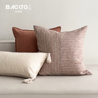 2024 nouveau lin coton Jacquard oreillers lombaires coussins moderne luxe jeter taie d'oreiller pour salon décor à la maison hôtel approvisionnement