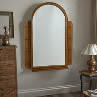 Miroir de table intérieur de la maison 91.44*3.18*76.2CM pliable en métal noir pliant arc miroir de fenêtre pour le salon