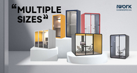 Cabine d'enregistrement vocale insonorisée portable, studio acoustique avec structure en aluminium pour usage professionnel et commercial