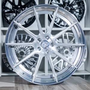 22 Zoll Geschmiedete Alufelgen Verdeckte Verschraubung 2-Teilig 5x112 Silber Gebürstet Poliert Chrom PKW Schmiederäder für Mercedes S63 - Product Image 1