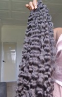 Cheveux humains indiens naturels, cheveux bouclés crépus, extensions de cheveux humains indiens vierges, cheveux indiens bruts