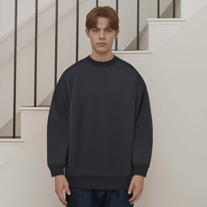 Francés Terry algodón de gran tamaño gimnasio baloncesto sudadera hombres cuello redondo sudadera logotipo personalizado - Product Image 2