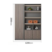 WJG-238X Armoire de rangement moderne en bois avec serrure et 4 étagères, fabriquée en Chine/Taïwan, bibliothèque et casier d'archives