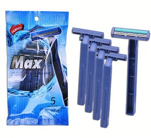 Bathroom Ware Value Pack Double <b>Edge</b> Razors Household Bulk Supply With Lubricant <b>Strips</b> Comfortable <b>Plastic</b> Handles Custom Logo - Product Image 1
