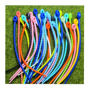 Bandes de reliure autobloquantes dégradées en caoutchouc Silicone Tie Star Flower Colorful Bandage Rope DIY Keychain Pendant Bundle Tool - Product Image 3