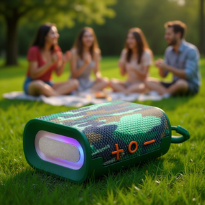 Altavoz Bluetooth Portátil Go4Pro con Diseño de Camuflaje, Luz RGB Inalámbrica para Exteriores, Batería Recargable, Audio de Rango Completo - Product Image 2