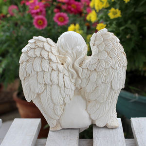 Tuin Engel Beeld Aandenken Gedenkteken Sculptuur Engel Beeldje Met Duif Herinnering Geschenk Religieus Decor - Product Image 3