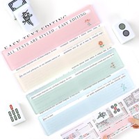 Bande de lecture Mahjong, superposition colorée, règle de suivi de lecture ondulée, pour enfants atteints de dyslexie, en acrylique transparent, portable