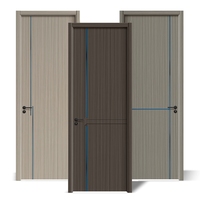 Portes de chambre à coucher en MDF insonorisées et imperméables au design moderne, porte en bois indestructible pour l'entrée principale de l'appartement