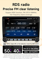 Radio para Auto Android de Doble DIN BQCC de 10.1 Pulgadas con CarPlay Inalámbrico y Android Auto, Pantalla DSP Diamond, GPS, Estéreo