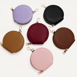 กระเป๋าใส่เหรียญหนัง PU แบบใหม่ กล่องใส่หูฟัง ปิดด้วยซิป พกพาสะดวก ใส่บัตรและกุญแจได้ - Product Image 3