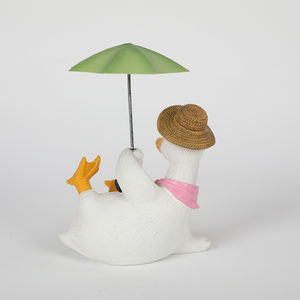 En gros Polyrésine Animal Sculpture Artisanat Dessin Animé Résine Canard Ornement Décoration pour <span class=keywords><strong>Jardin</strong></span> pour Jardinier <span class=keywords><strong>Statue</strong></span> - Product Image 4