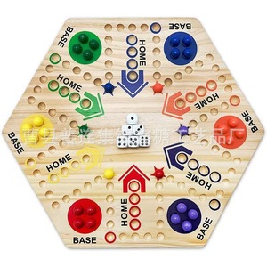 Juego de mesa, Juego de mesa de doble cara, Ludo, Juego de mesa orbital multijugador, Juego de fiesta, Juego de madera - Product Image 4