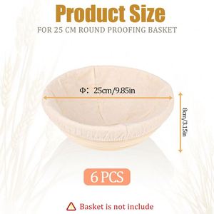Torchons à thé pour <span class=keywords><strong>levain</strong></span> plaine Banneton panier 16*6Cm outils de cuisine ronds épreuvage tissu de <span class=keywords><strong>boulanger</strong></span> ovale en vrac pas cher pâtisserie - Product Image 4