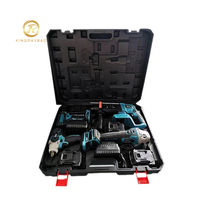 Professionnel personnalisé 4 pièces en 1 perceuse sans fil clé électrique meuleuse marteau clé perceuse scie circulaire Kit combiné
