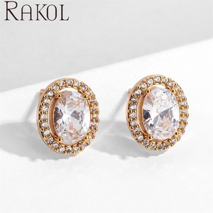 ต่างหูแฟชั่นแวววาวรูปทรงขนาดใหญ่ของ EP5484 rakol ทำด้วยมือของผู้หญิง - Product Image 6