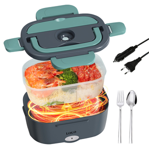 0728 Phone Holder Lid Self <b>Heating</b> Lunch Box Portable Cordless Food Heater Dual Voltage Boxes - Product Image 1