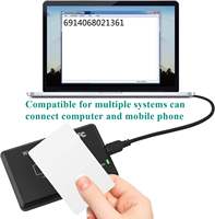 Lector de tarjetas inteligente RFID 125KHz 13,56 MHz ID IC Control de acceso de doble frecuencia Lector de programador cifrado con interfaz USB
