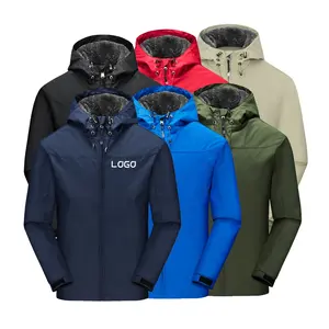 OEM ODM уличная куртка с логотипом на заказ Водонепроницаемая ветровка сохраняет тепло куртки плюс размер флисовая зимняя мужская флисовая куртка
