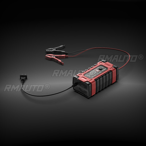 เครื่องชาร์จแบตเตอรี่ FOXSUR 12V 24V 10A พร้อมหน้าจอแสดงผลอัจฉริยะสำหรับรถยนต์และรถจักรยานยนต์ - สีดำและสีแดง - Product Image 4