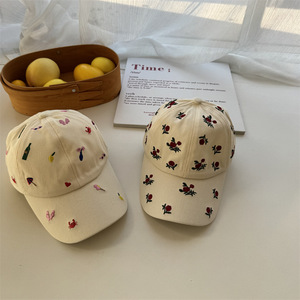 Gorra de béisbol bordada linda para mujer, transpirable, de lona, con visera de pico de pato, protección solar, común para verano - Product Image 5