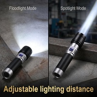 Linterna LED Táctica Recargable de Alta Potencia (1000LM), Portátil, Resistente al Agua, con Zoom, para Camping y Senderismo