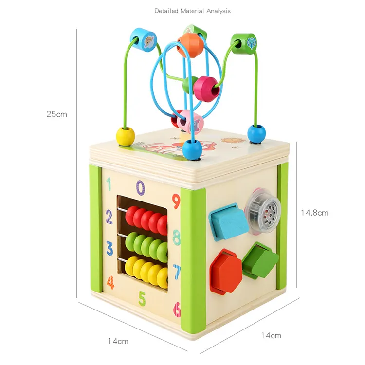 Educational 4 5 6 10 Sides Cube Toys For Boys Girls And Children Other Educational Beaded Wooden Kids Game