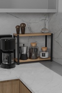 <b>Kitchen</b> Countertop Shelf Spice Rack <b>Kitchen</b> Countertop Organizer Shelf 2-Shelf Organizer Bathroom Organizer Shelf - Product Image 3